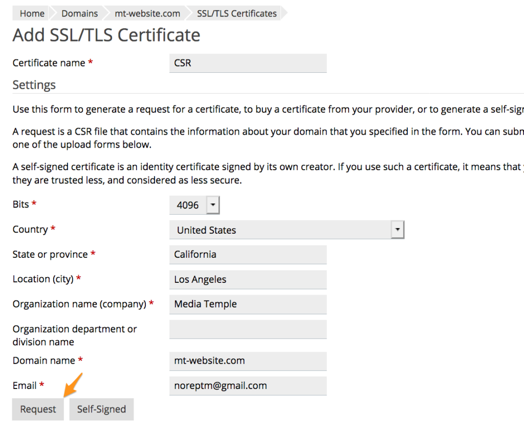 ساخت کد CSR در پلسک