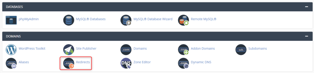  ریدایرکت دامنه در سی پنل