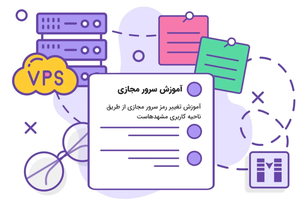 آموزش تغییر رمز سرور مجازی از طریق ناحیه کاربری مشهدهاست