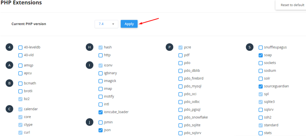 تغییر ورژن php