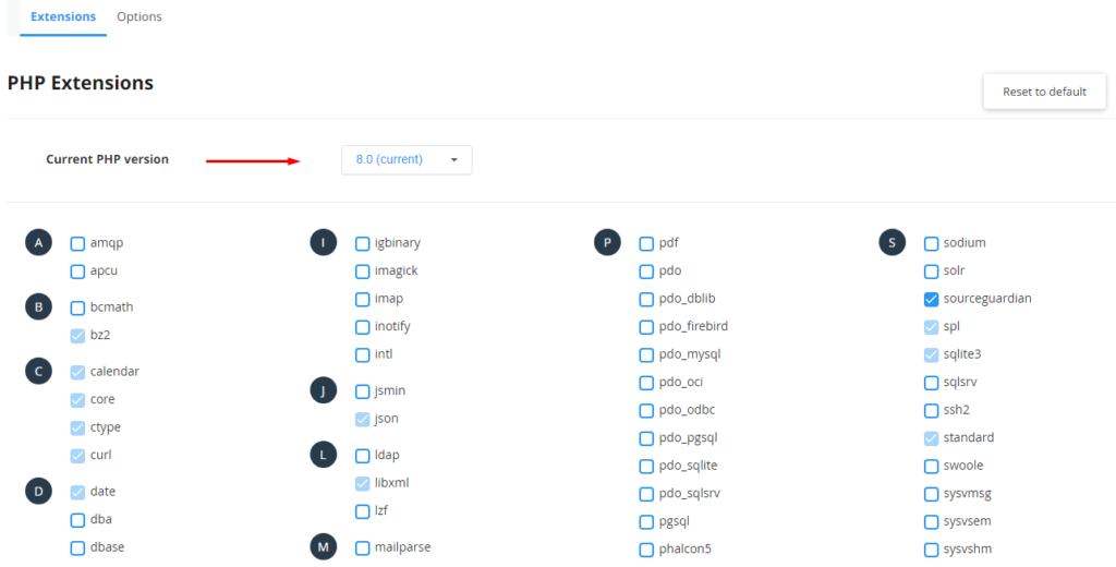 تغییر نسخه php و تنظیم ماژول ها در سی پنل