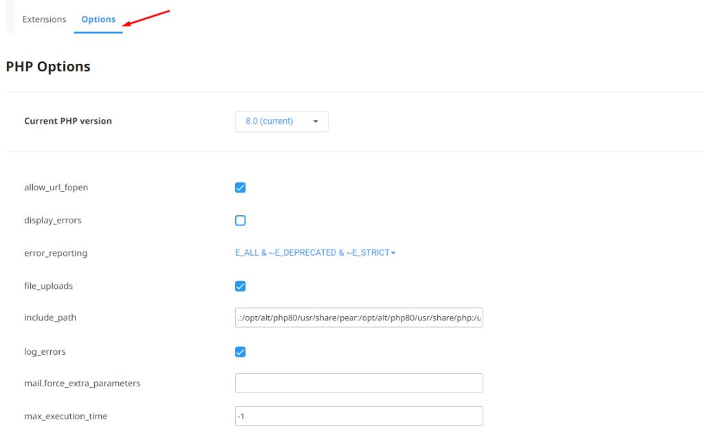 تنظیم ماژول های php