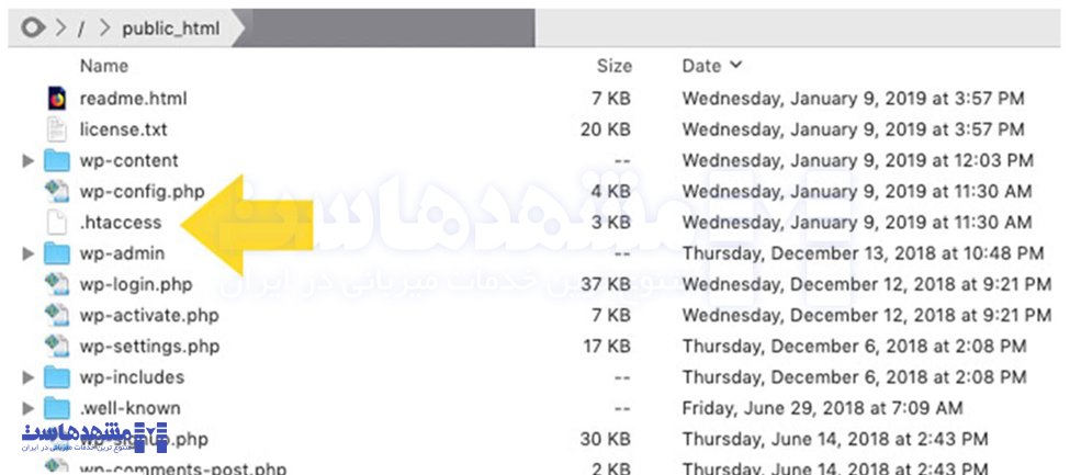ویرایش htaccess