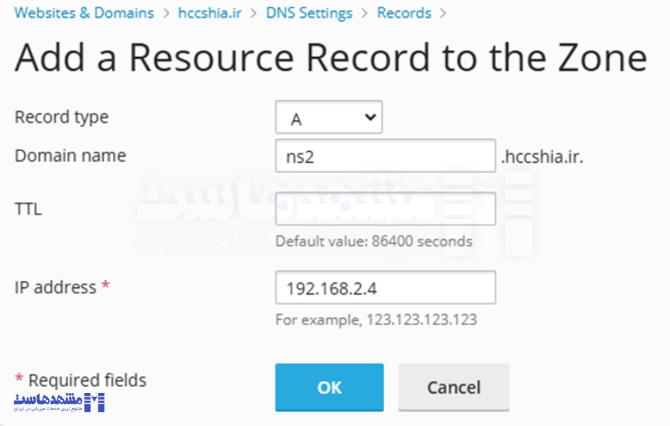 ایجاد DNS اختصاصی در پلسک