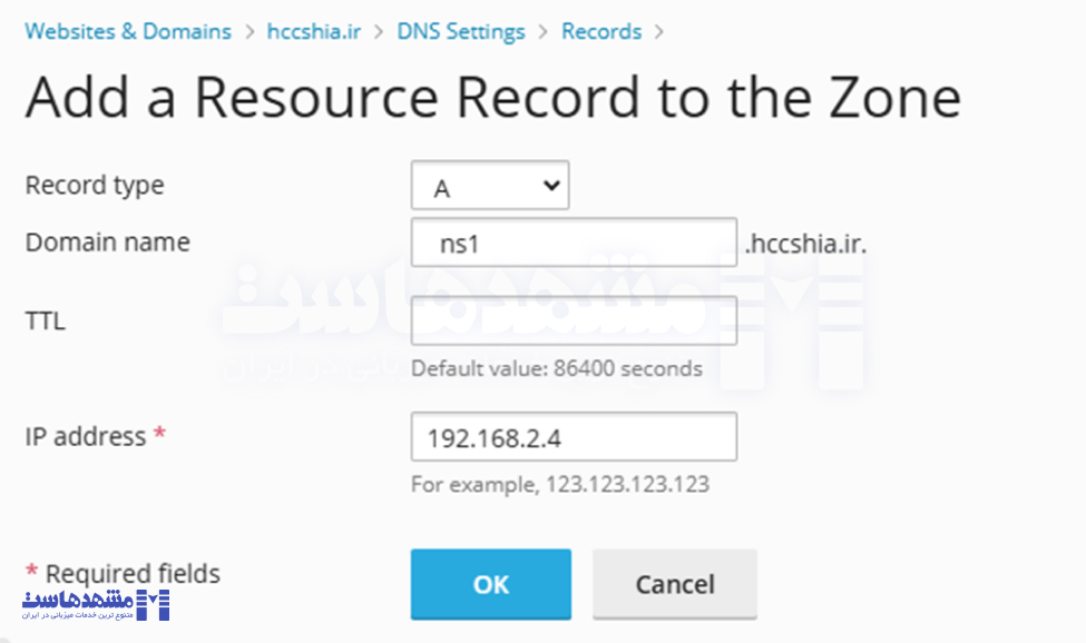 ایجاد DNS اختصاصی در پلسک