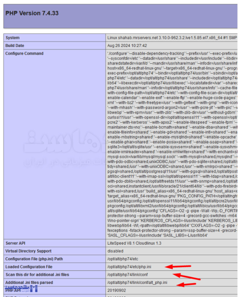 مشکل فعال‌سازی افزونه‌های PHP