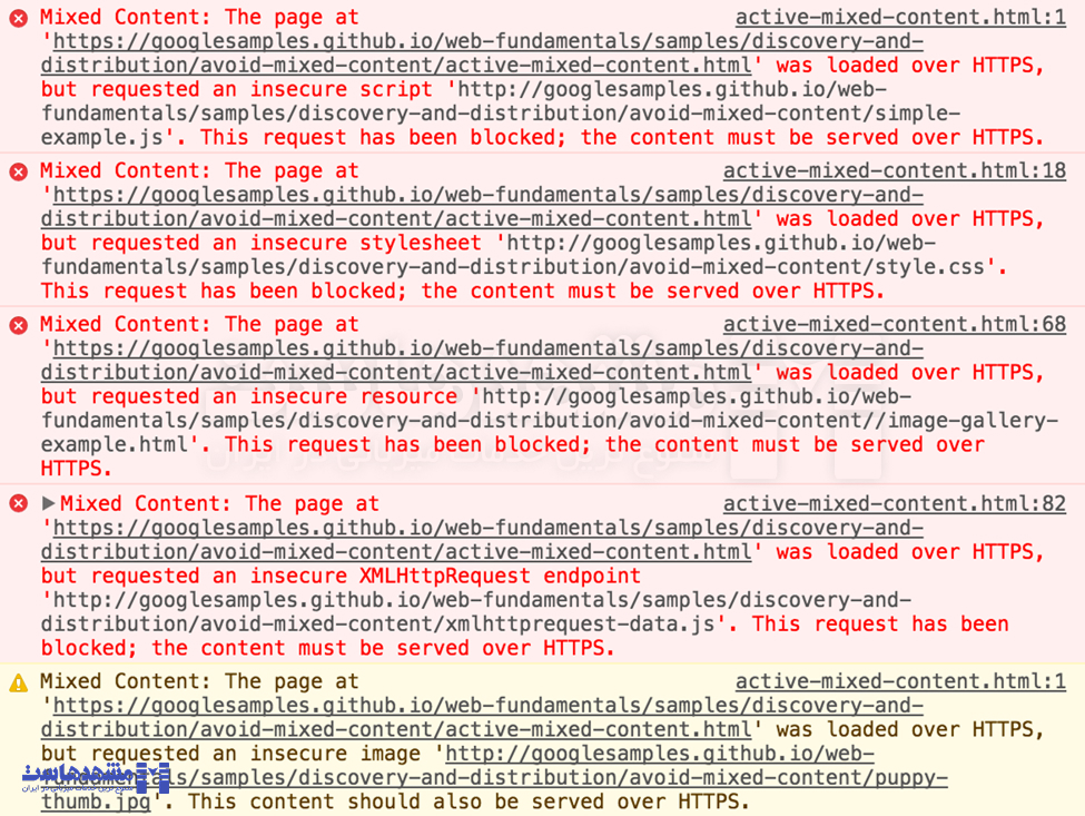 رفع خطای HTTPS