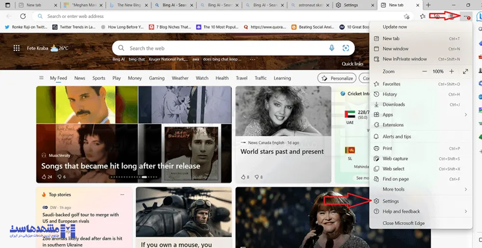 کش مرورگر اج