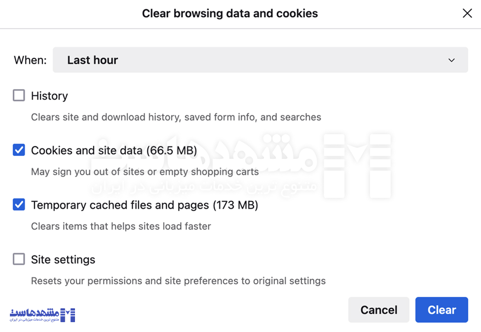 پاک کردن کش فایرفاکس