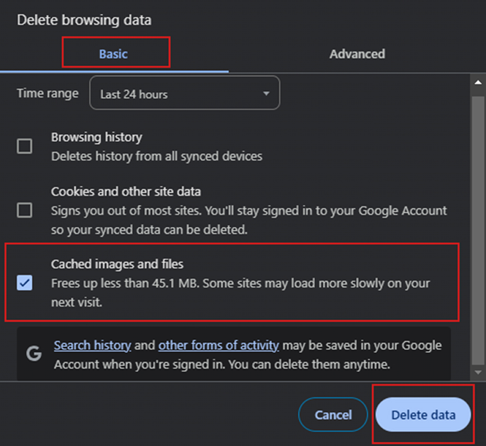 کش مرورگر گوگل کروم
