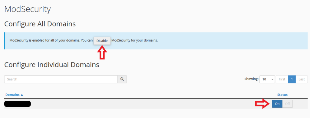 فعال کردن modescurity