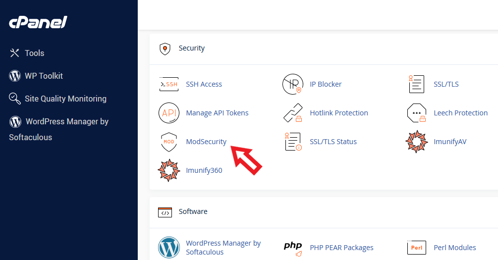ModSecurity در سی پنل