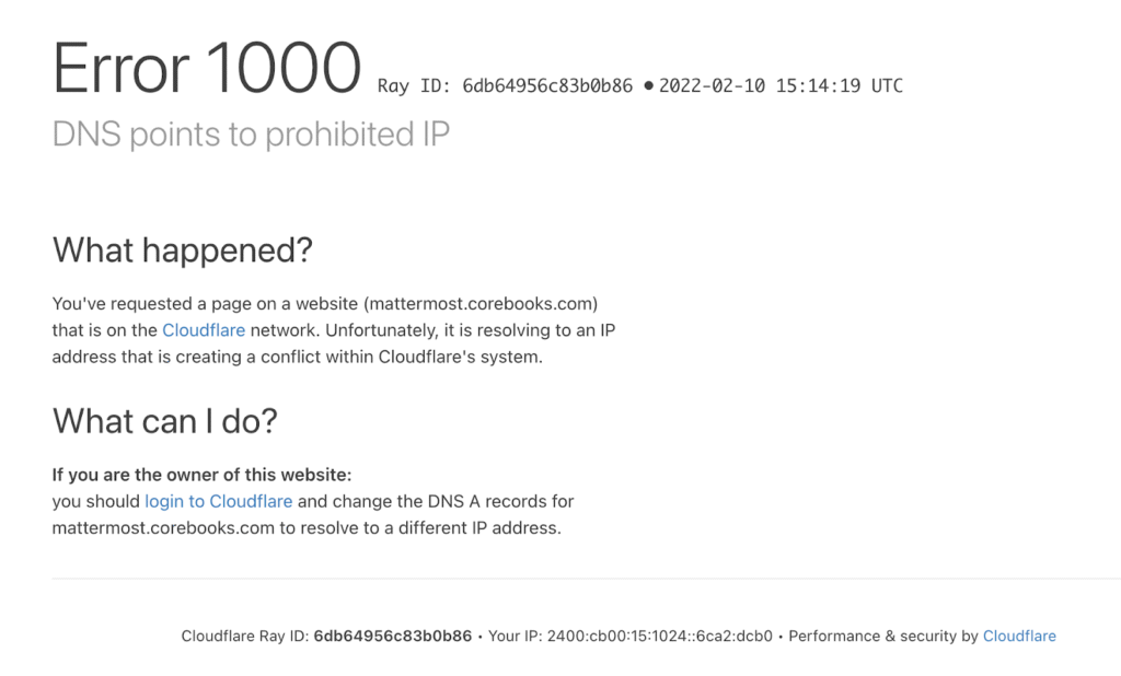 ارور 1000 کلودفلر